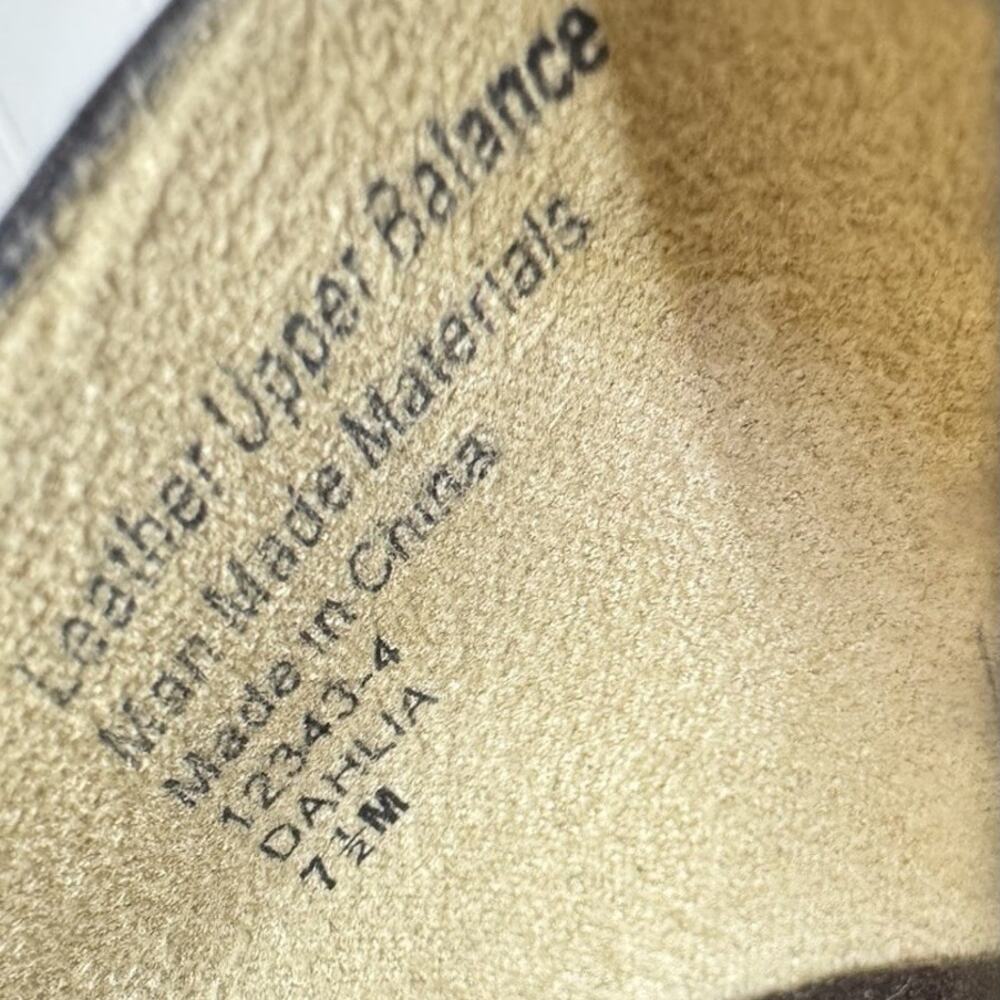 Naturalizer Leather Fringe Loafer Womens Dahlia Embossed Croc Print Brown Sz 7.5 - Picture 4 of 7